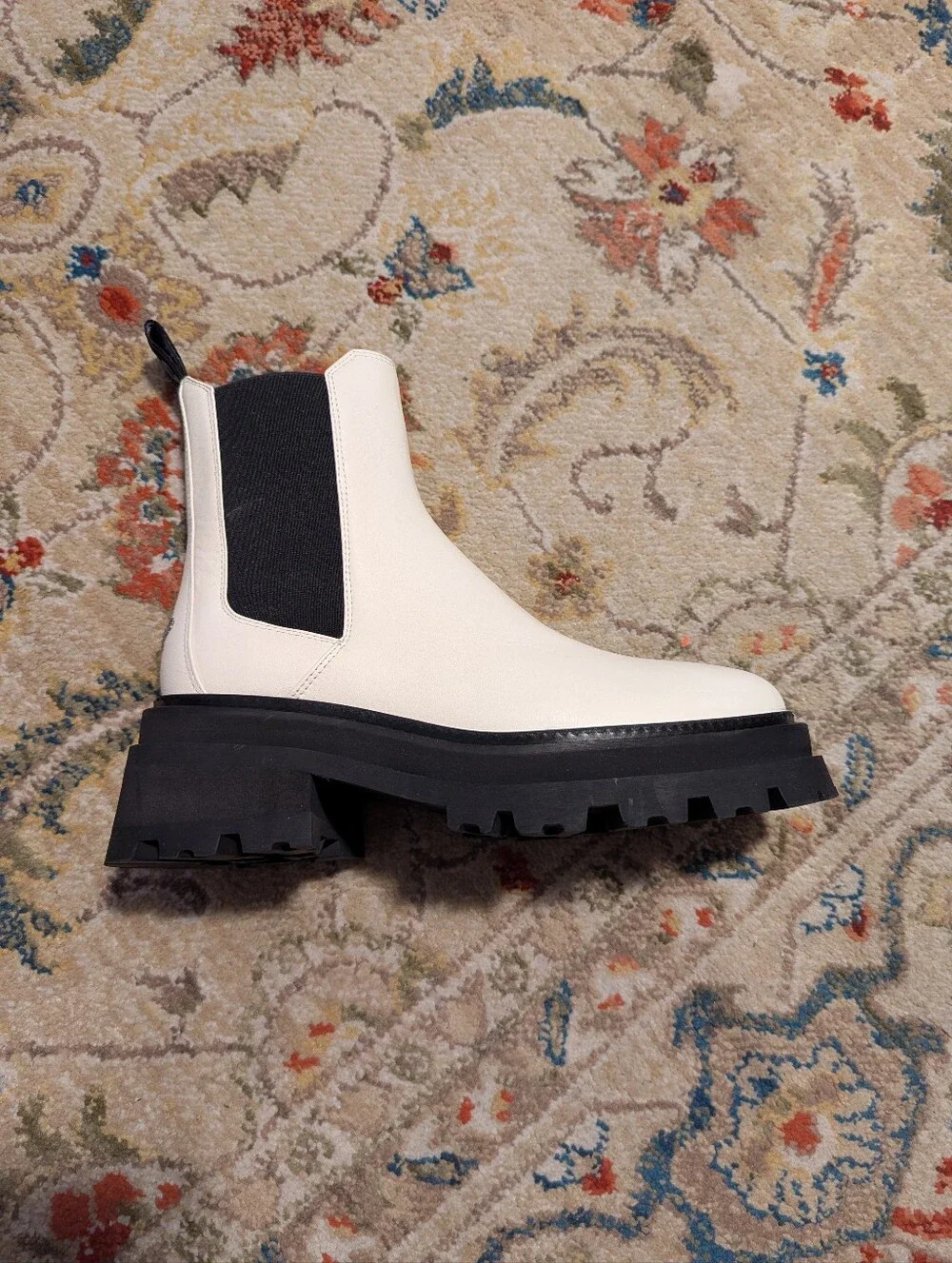 Zadig And Voltaire Ride Stretch White Chelsea Boots